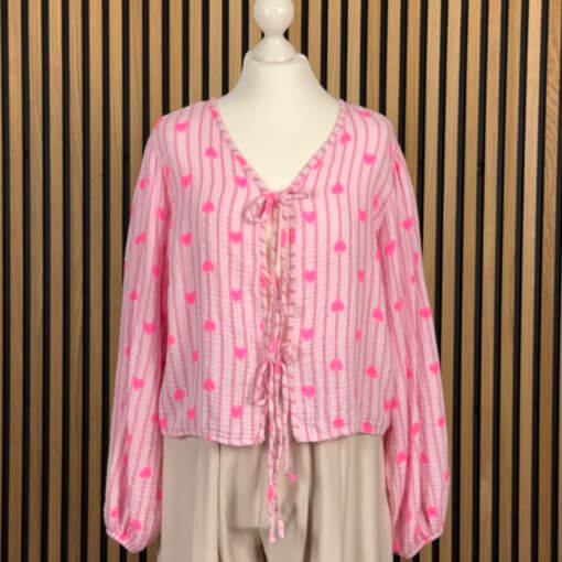 Bluse - Binding Bows – versch. Farben – Bild 3