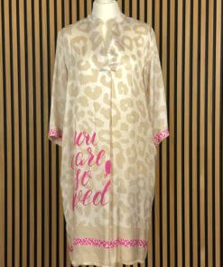 Kleid - Beige Leopard