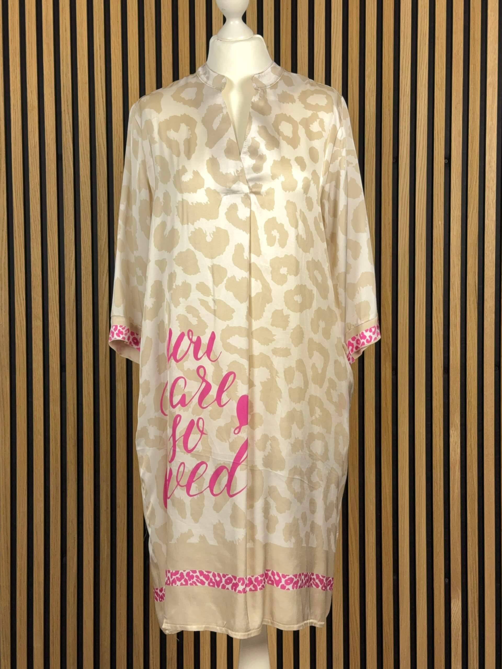 Kleid - Beige Leopard