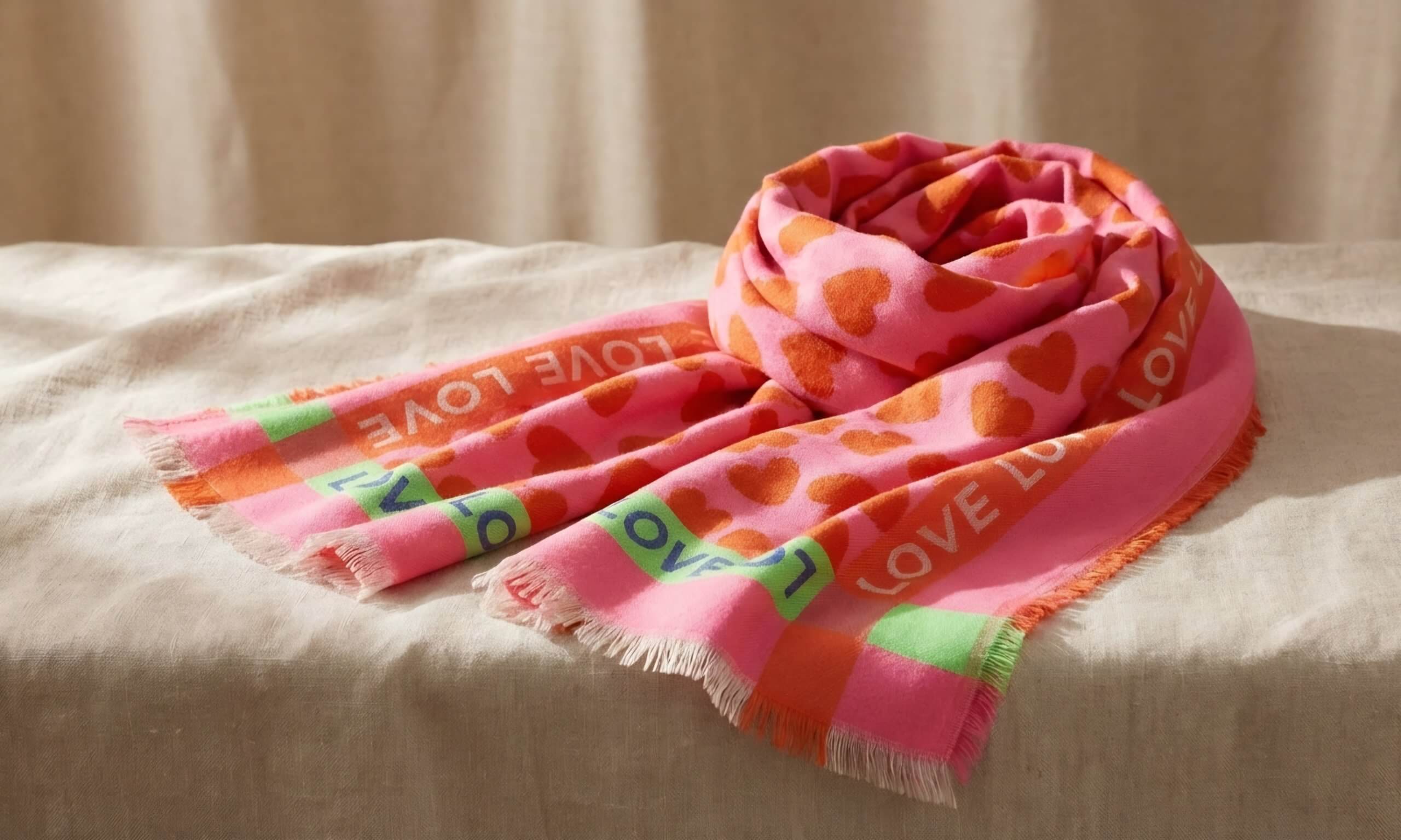 Love & Hearts" Schal
