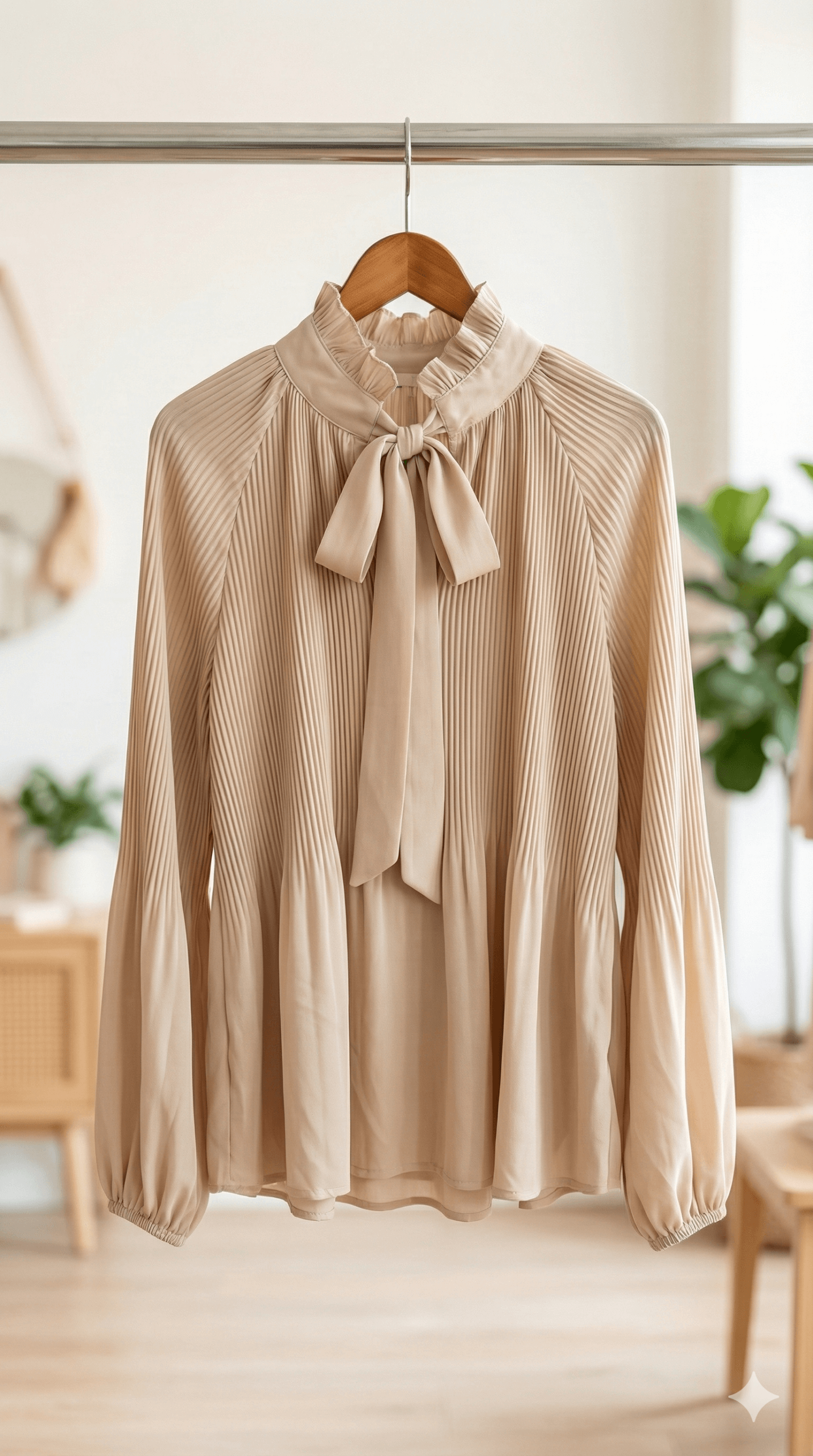 Plissee-Bluse - div. Farben – Bild 3